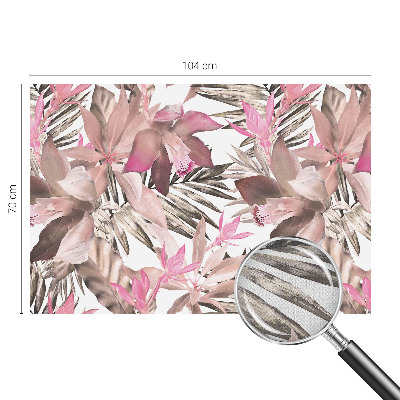 Self-adhesive photo wallpaper with an exotic flowers design