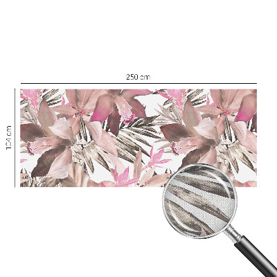 Self-adhesive photo wallpaper with an exotic flowers design