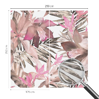 Self-adhesive photo wallpaper with an exotic flowers design