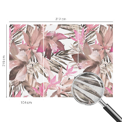 Self-adhesive photo wallpaper with an exotic flowers design