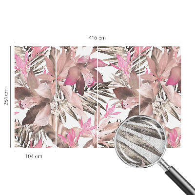 Self-adhesive photo wallpaper with an exotic flowers design