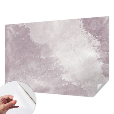 Stick-on wall mural with a purple abstract design