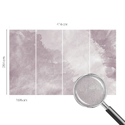 Stick-on wall mural with a purple abstract design