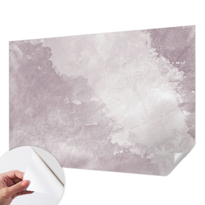 Stick-on wall mural with a purple abstract design