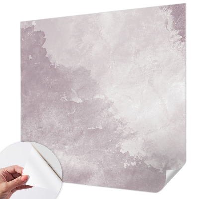 Stick-on wall mural with a purple abstract design