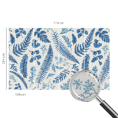 Peel and stick wall mural for bedroom with botanical patterns