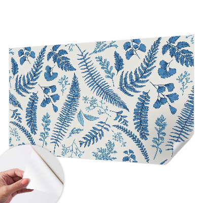Peel and stick wall mural for bedroom with botanical patterns