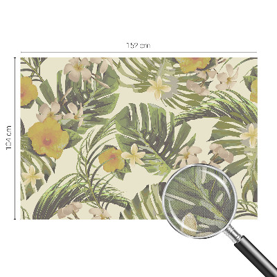 3D wall mural with an exotic flora motif