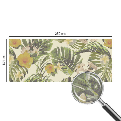 3D wall mural with an exotic flora motif