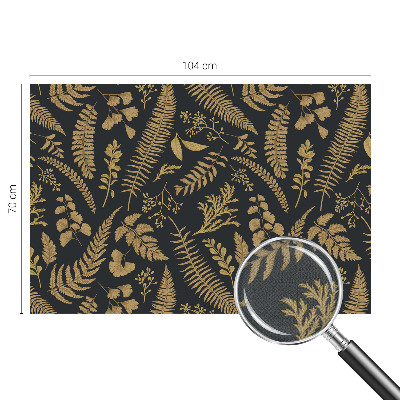 Nursery wall mural with a botanical leaves design