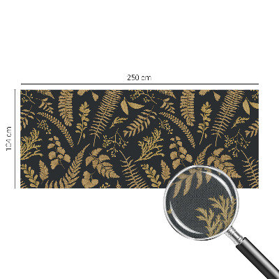 Nursery wall mural with a botanical leaves design