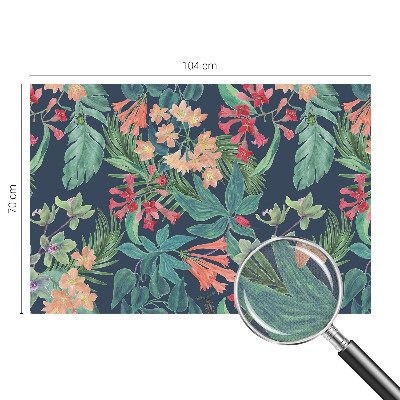 3D photo wallpaper mural with a tropical flowers design
