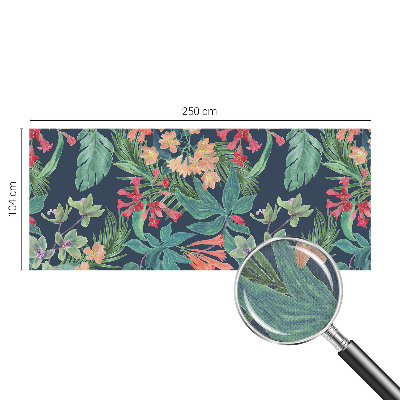 3D photo wallpaper mural with a tropical flowers design