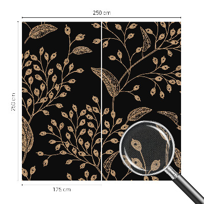 Baby room wall mural with a botanical elegant design