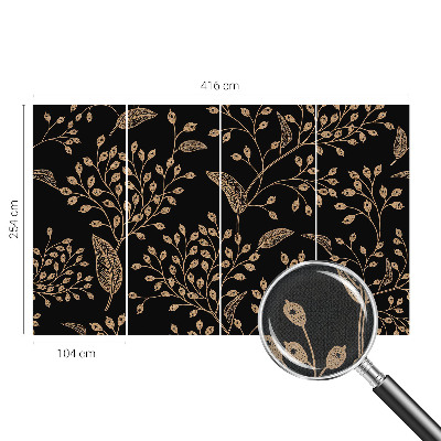 Baby room wall mural with a botanical elegant design