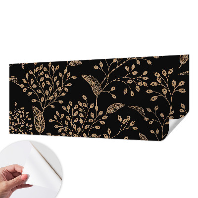 Baby room wall mural with a botanical elegant design