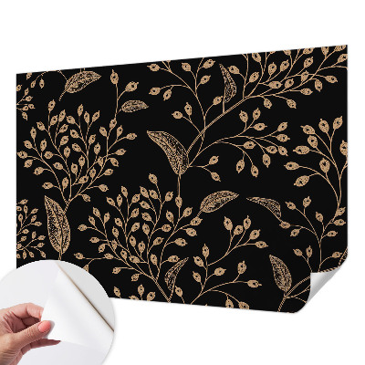 Baby room wall mural with a botanical elegant design