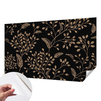 Baby room wall mural with a botanical elegant design