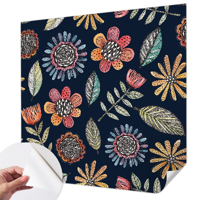 Peel and stick wall mural Floral mosaic