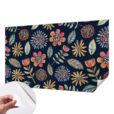 Peel and stick wall mural Floral mosaic