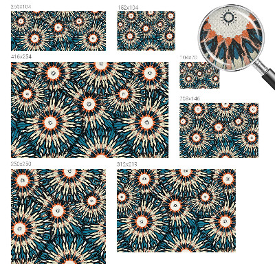 Self-adhesive wall mural with a floral energy design