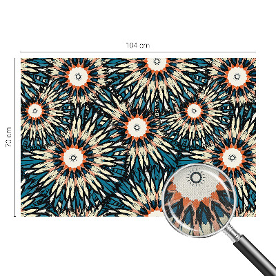 Self-adhesive wall mural with a floral energy design