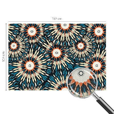 Self-adhesive wall mural with a floral energy design
