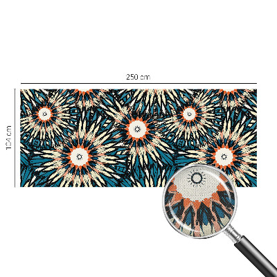 Self-adhesive wall mural with a floral energy design