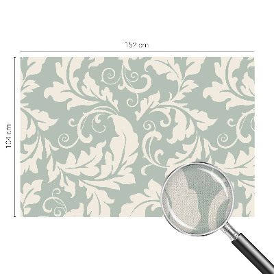 Peel and stick wallpaper mural with a decorative leaves pattern