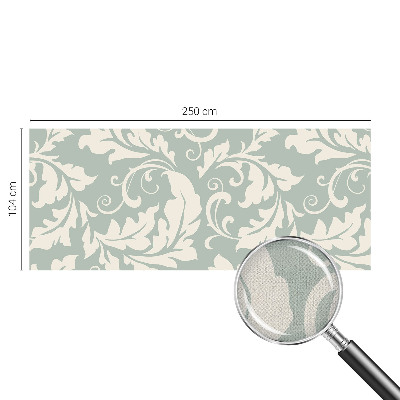Peel and stick wallpaper mural with a decorative leaves pattern