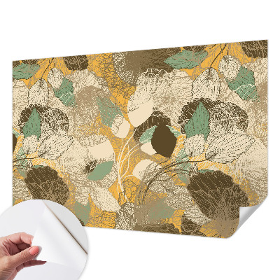 Self-adhesive photo wallpaper with a plant motif