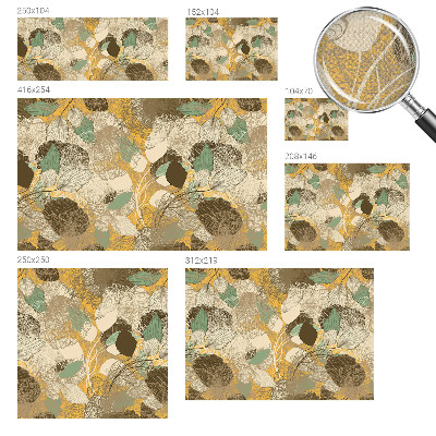 Self-adhesive photo wallpaper with a plant motif