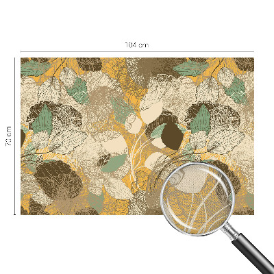 Self-adhesive photo wallpaper with a plant motif