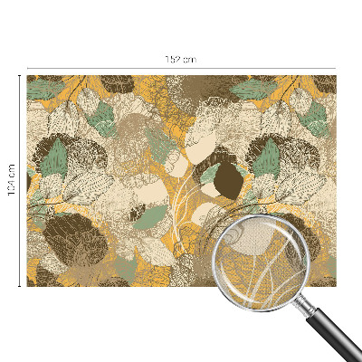 Self-adhesive photo wallpaper with a plant motif