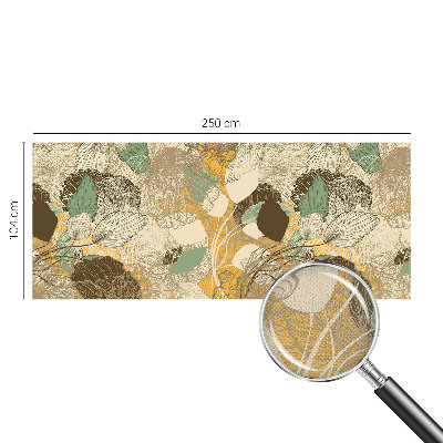 Self-adhesive photo wallpaper with a plant motif