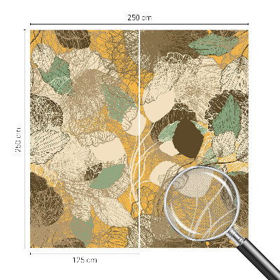 Self-adhesive photo wallpaper with a plant motif