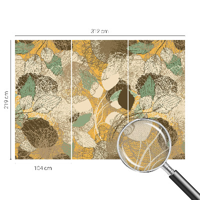 Self-adhesive photo wallpaper with a plant motif