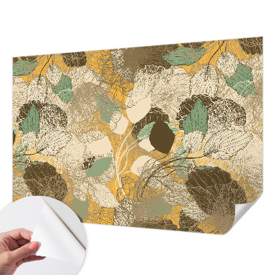Self-adhesive photo wallpaper with a plant motif