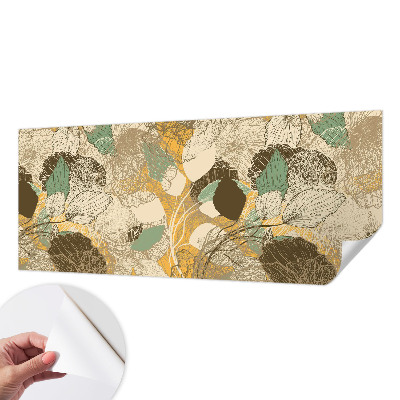 Self-adhesive photo wallpaper with a plant motif