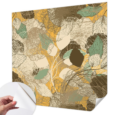 Self-adhesive photo wallpaper with a plant motif