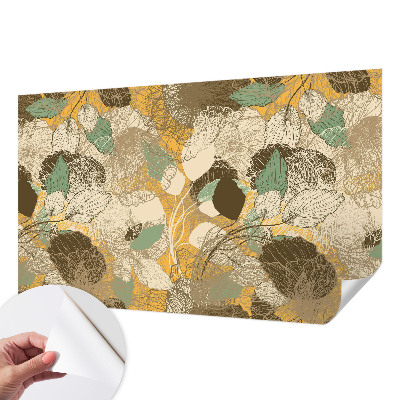 Self-adhesive photo wallpaper with a plant motif