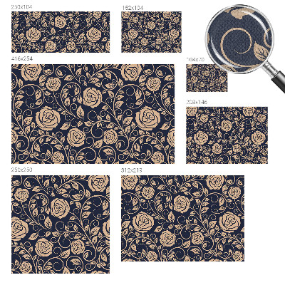 Removable wall mural wallpaper with a romantic floral design