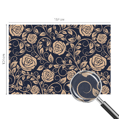 Removable wall mural wallpaper with a romantic floral design