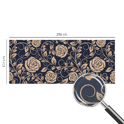 Removable wall mural wallpaper with a romantic floral design