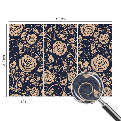 Removable wall mural wallpaper Romantic flowers