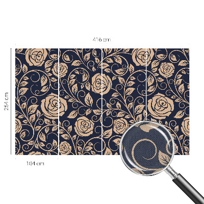 Removable wall mural wallpaper Romantic flowers