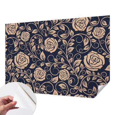 Removable wall mural wallpaper Romantic flowers