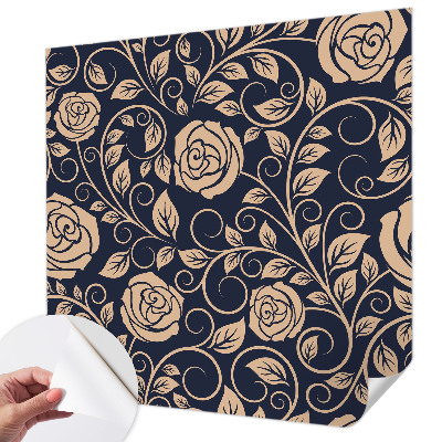 Removable wall mural wallpaper Romantic flowers