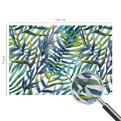 Removable wall mural with an exotic vegetation motif