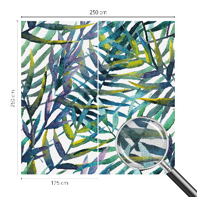 Removable wall mural with an exotic vegetation motif